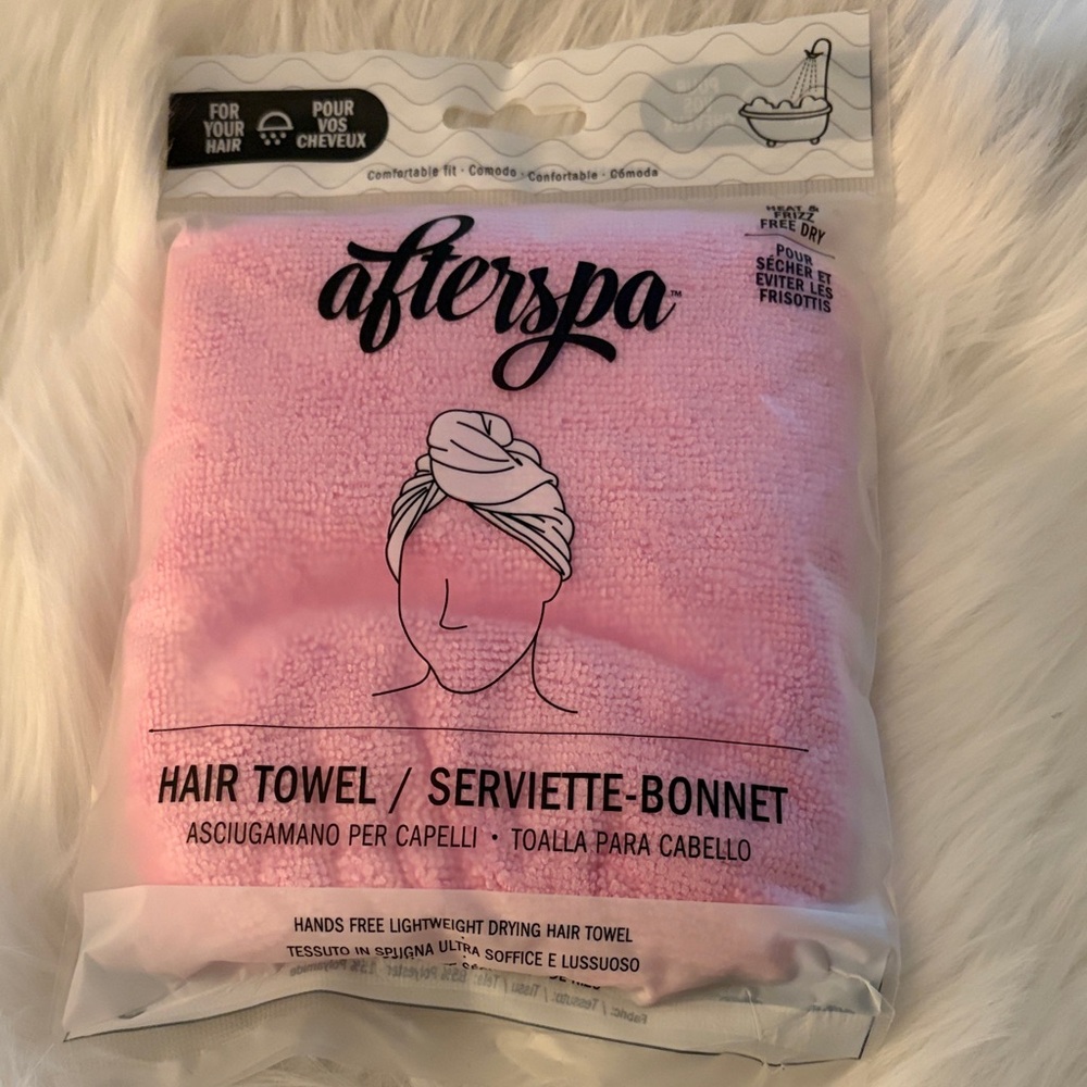 Afterspa Pink Hair Towel